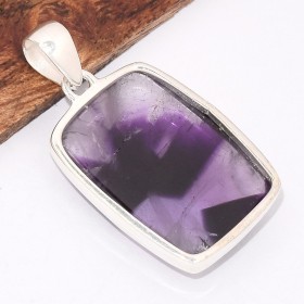 Pendentif rectangulaire Améthyste Etoilée Pendentifs pierres naturelles BK1.1