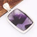 Pendentif rectangulaire Améthyste Etoilée - Pendentifs pierres naturelles