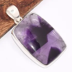 Pendentif rectangulaire Améthyste Etoilée - Pendentifs pierres naturelles