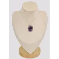 Pendentif rectangulaire Améthyste Etoilée - Pendentifs pierres naturelles