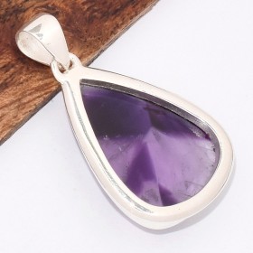 Pendentif goutte Améthyste Etoilée Pendentifs pierres naturelles BK1.2