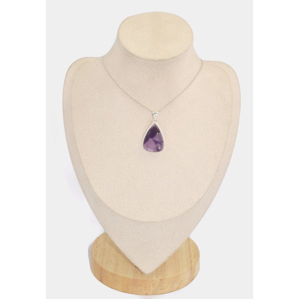 Pendentif goutte Améthyste Etoilée Pendentifs pierres naturelles BK1.2