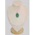 Pendentif authentique Malachite forme ovale - Pendentifs pierres naturelles