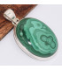 Pendentif authentique Malachite ovale grade AAA Pendentifs pierres naturelles BK3.1