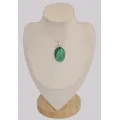 Pendentif authentique Malachite ovale grade AAA - Pendentifs pierres naturelles