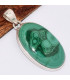 Pendentif authentique Malachite ovale grade AAA Pendentifs pierres naturelles BK3.1
