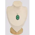Pendentif en authentique Malachite ovale grade AAA - Pendentifs pierres naturelles