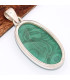 Pendentif bijou en authentique Malachite ovale grade AAA Pendentifs pierres naturelles BK3.3