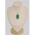 Pendentif bijou en authentique Malachite ovale grade AAA - Pendentifs pierres naturelles