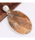 Pendentif Agate Plume de Graveyard ovale Bijoux en Agate Plume de Graveyard KB4.1