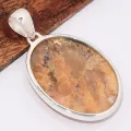 Pendentif Agate Plume de Graveyard ovale - Bijoux en Agate Plume de Graveyard