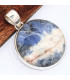 Pendentif rond en Sodalite Pendentifs pierres naturelles BK6