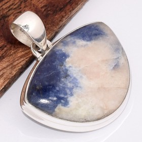 Pendentif rond en Sodalite 