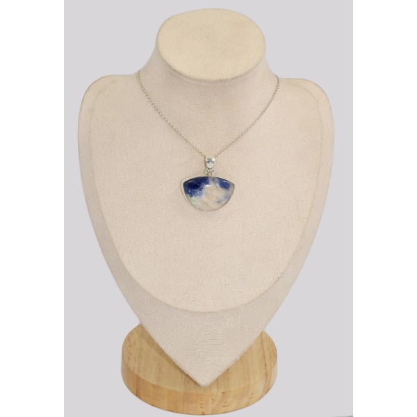 Pendentif semi-rond en Sodalite Pendentifs pierres naturelles BK6.1