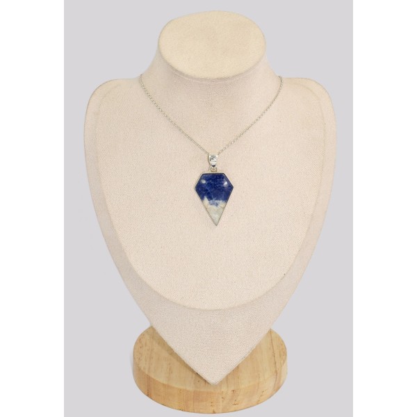Pendentif Sodalite forme pointe Pendentifs pierres naturelles BK6.3