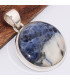 Pendentif rond en Sodalite bleue Pendentifs pierres naturelles BK6.4