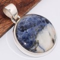 Pendentif rond en Sodalite bleue Pendentifs pierres naturelles BK6.4