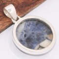 Pendentif rond en Sodalite bleue Pendentifs pierres naturelles BK6.4