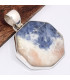 Pendentif hexagonal en Sodalite bleue Pendentifs pierres naturelles BK6.5