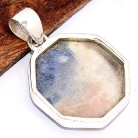 Pendentif hexagonal en Sodalite bleue 