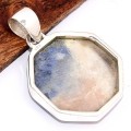 Pendentif hexagonal en Sodalite bleue Pendentifs pierres naturelles BK6.5