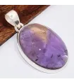 Gros Pendentif oval Amétrine naturelle - Bijoux en Amétrine