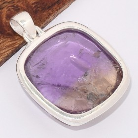 Pendentif Ametrine naturelle carrée 