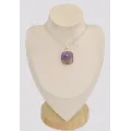 Pendentif Ametrine naturelle carrée - Bijoux en Amétrine