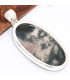 Pendentif Agate mousse ovale Pendentifs pierres naturelles bk8