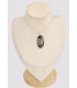 Pendentif Agate mousse ovale Pendentifs pierres naturelles bk8