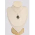 Pendentif Agate mousse ovale translucide - Pendentifs pierres naturelles