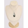 Pendentif Agate mousse forme goutte allongée Pendentifs pierres naturelles BK8.3