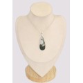 Pendentif Agate mousse forme goutte allongée Pendentifs pierres naturelles BK8.3