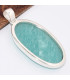 Gros pendentif oval Amazonite péruvienne Bijoux en Amazonite BK11