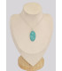Gros pendentif oval Amazonite péruvienne Bijoux en Amazonite BK11