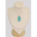 Gros pendentif oval Amazonite péruvienne - Bijoux en Amazonite
