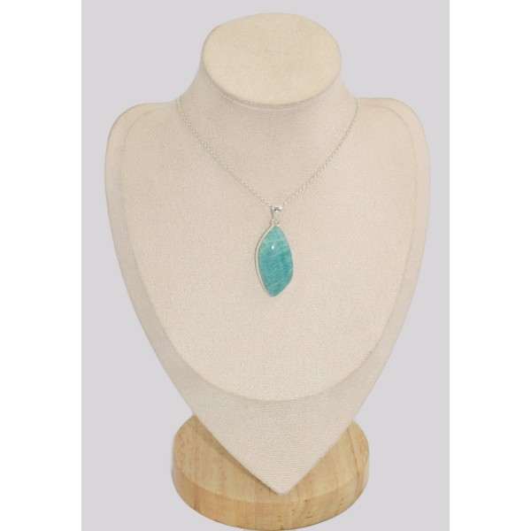 Pendentif Amazonite péruvienne forme libre Bijoux en Amazonite BK11.1