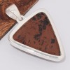 Pendentif Obsidienne acajou triangulaire Pendentifs pierres naturelles BK12