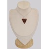 Pendentif Obsidienne acajou triangulaire Pendentifs pierres naturelles BK12