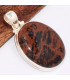 Pendentif Obsidienne Mahogany acajou ovale Pendentifs pierres naturelles BK12.1