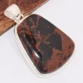 Pendentif Obsidienne Mahogany acajou trapèze - Pendentifs pierres naturelles