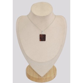 Pendentif Obsidienne Mahogany acajou rectangulaire Pendentifs pierres naturelles BK12.3