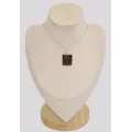 Pendentif Obsidienne Mahogany acajou rectangulaire - Pendentifs pierres naturelles