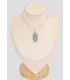 Pendentif oval en Aigue-marine cabochon Bijoux en Aigue-marine BK14.1