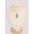Pendentif oval en Aigue-marine cabochon - Bijoux en Aigue-marine