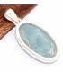 Pendentif oval en Authentique Aigue-marine Pendentifs pierres naturelles BK14.3