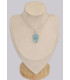 Pendentif oval en Authentique Aigue-marine Pendentifs pierres naturelles BK14.3