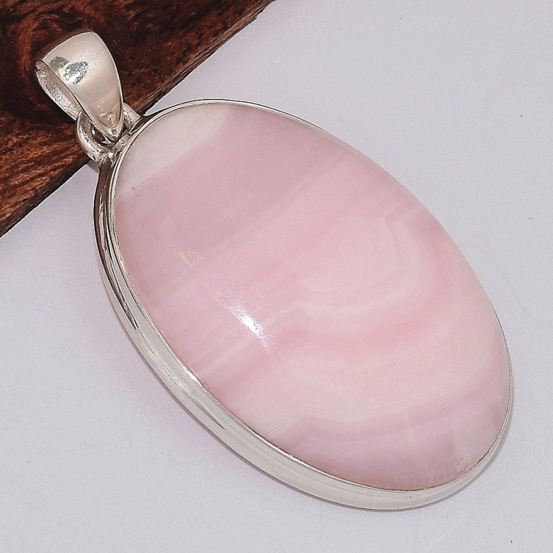 Gros Pendentif Aragonite rose grade AAA 