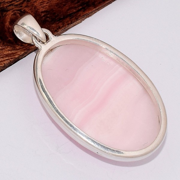 Grand Pendentif Aragonite rose grade AAA Bijoux en Aragonite Rose BK15.1