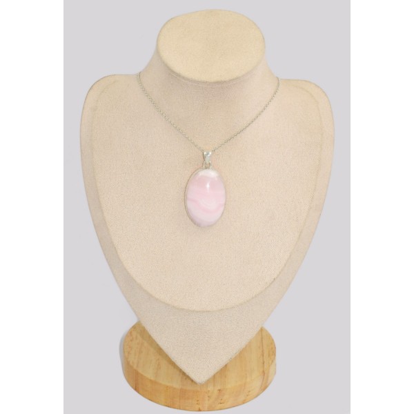 Grand Pendentif Aragonite rose grade AAA Bijoux en Aragonite Rose BK15.1